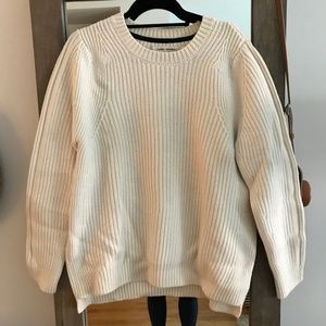 Tory Sport Oversized Ribbed Cotton/wool sweater, S